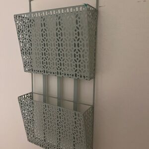 Metal Wall Organizer with Cutout Design